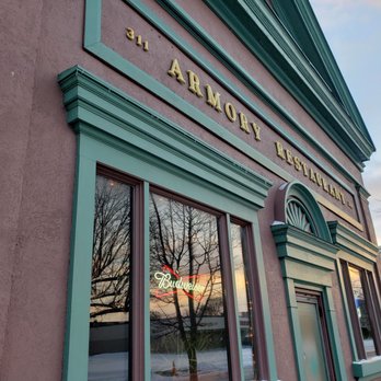 Armory Restaurant - the reflection of the sun in the window - Restaurants Near Me - Buffalo, New York