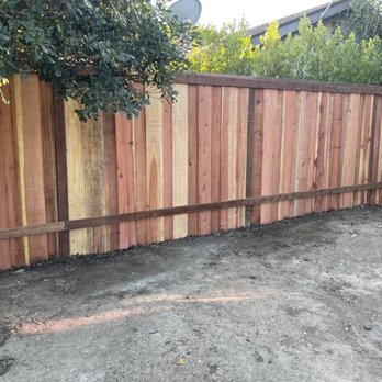 Legacy Fence - Redwood Cap and Trim fence with overlapping 1x8" boards in Villa Park - Fences & Gates Near Me Legacy Fence - Redwood Cap and Trim fence with overlapping 1x8" boards in Villa Park - Fences & Gates Near Me