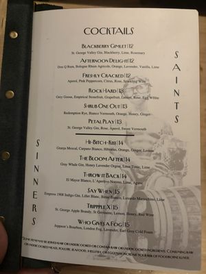 Menu photo 1 Sinners & Saints Castle Rock, CO