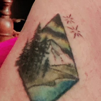 Old Glory Tattoo - Mountain - stream and Aurora Borealis - Tattoo Near Me - Marysville, Washington Old Glory Tattoo - Mountain - stream and Aurora Borealis - Tattoo Near Me - Marysville, Washington