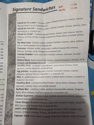 Menu photo 2 Cameron's Deli Wappingers Falls, NY