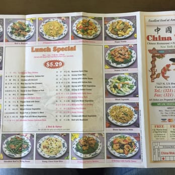 China Wok - Menu front side. - Chinese Near Me - Cocoa, Florida China Wok - Menu front side. - Chinese Near Me - Cocoa, Florida