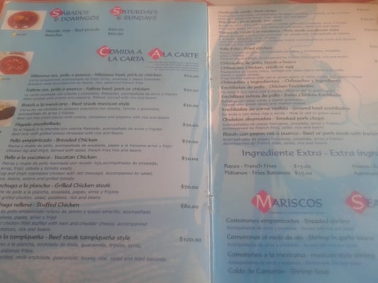 Menu photo 2 La Tabasqueña Cancún, ROO Menu photo 2 La Tabasqueña Cancún, ROO
