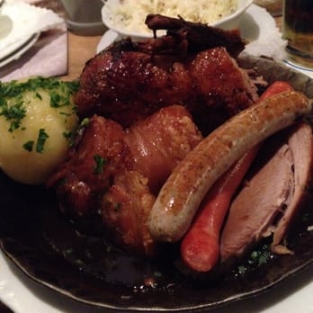 Augustiner Bräustuben - Bavarian Mix Plate is a MUST!  Post-meal nap optional. - German Near Me - Munich, BY