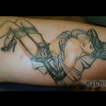 Sikink Studios - Oliva "Crackers In Bed" Pinup Tattoo By Rob McClurg - Tattoo Near Me - Las Vegas, Nevada Sikink Studios - Oliva "Crackers In Bed" Pinup Tattoo By Rob McClurg - Tattoo Near Me - Las Vegas, Nevada