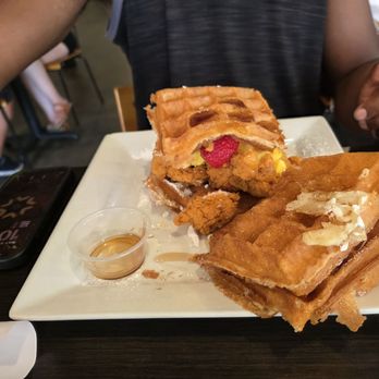 & Waffles - Chicken Waffle Sandwich - Breakfast & Brunch Near Me - Long Beach, California & Waffles - Chicken Waffle Sandwich - Breakfast & Brunch Near Me - Long Beach, California