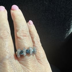 Baranof Jewelers - Blue Diamond Ring