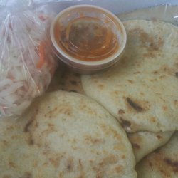 Don Tamale - Chicharrone pupusa, salsa picante, curtido