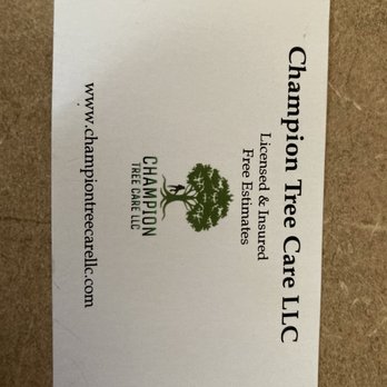 Champion Tree Care - Business card - Tree Services Near Me