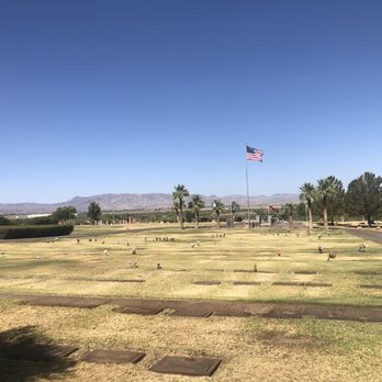 Desert Lawn Funeral Home & Memorial Gardens - Looking from upper area down to front entrance area - Funeral Services & Cemeteries Near Me - Mohave Valley, Arizona Desert Lawn Funeral Home & Memorial Gardens - Looking from upper area down to front entrance area - Funeral Services & Cemeteries Near Me - Mohave Valley, Arizona