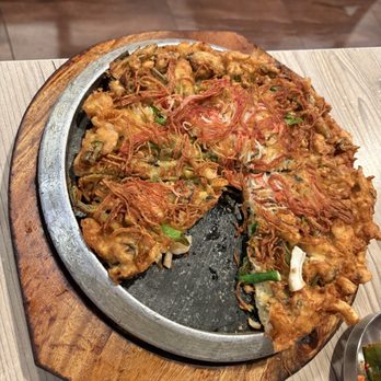 Moobongri - Seafood pancake - Korean Near Me - Irvine, California Moobongri - Seafood pancake - Korean Near Me - Irvine, California