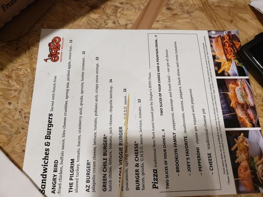 Menu photo 1 OHSO Brewery Phoenix, AZ