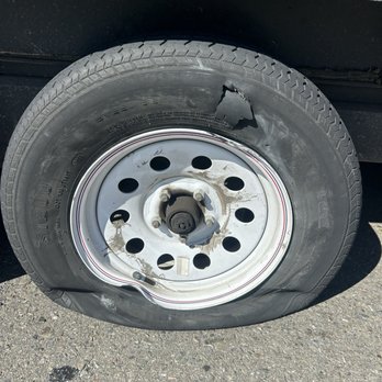 Big O Tires - My tire and rim before. Absolutely messed. Thank you again big o tires for all your help getting me back on the road - Tires Near Me - San Leandro, California