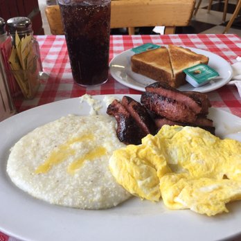Demitris Restaurant - Two eggs with beef sausage, grits, and toast (wheat, white, raisin, or rye... biscuits are available as well). - Breakfast & Brunch Near Me - Decatur, Georgia Demitris Restaurant - Two eggs with beef sausage, grits, and toast (wheat, white, raisin, or rye... biscuits are available as well). - Breakfast & Brunch Near Me - Decatur, Georgia