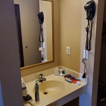 Rodeway Inn - Double queen room has separate sink from the bathroom. This was nice. - Hotels Near Me - Norfolk, Nebraska