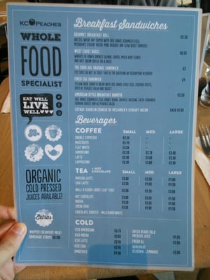 Menu photo 5 KC Peaches Cafe St Stephen's Green Dublin, D
