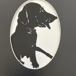 Learning Express Toys - Town & Country - I am so enamored with this pet silhouette hand-cut on-the-spot at Learning Express Toys Town and Country, Houston, Texas.Obsessed with it!