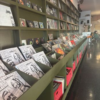 Tender Hooligan - Record display. Ig@mel_foodie_ventures - Themed Cafes Near Me - Chula Vista, California