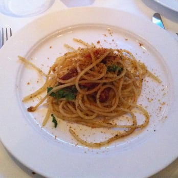 Babbo - Maccheroni alla chitarra with oven dried tomatoes, red chiles and bottarga di muggine - Italian Near Me - New York, New York Babbo - Maccheroni alla chitarra with oven dried tomatoes, red chiles and bottarga di muggine - Italian Near Me - New York, New York