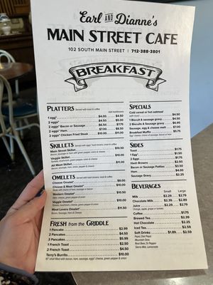 Menu photo 1 Main Street Cafe Council Bluffs, IA Menu photo 1 Main Street Cafe Council Bluffs, IA