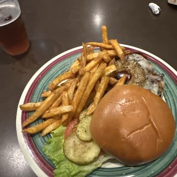 Houligan's Destination Daytona - Hawaiian Chicken Sandwich with fries - New American Near Me - Ormond Beach, Florida
