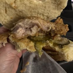 Lee's Famous Recipe Chicken - The sandwich was disgusting. It was obvious it had been sitting for hours. It went straight in the trash.