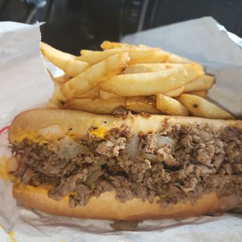 Bruno's Cheesesteaks - Cheeseteak and fries $17 - Cheesesteaks Near Me - North Aurora, Illinois