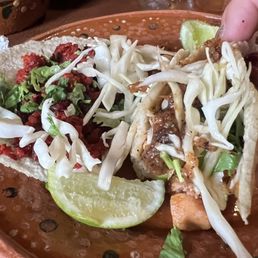 Chorizo taco and abogado taco Chorizo taco and abogado taco