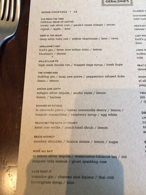 Menu photo 8 Geraldine's Austin, TX
