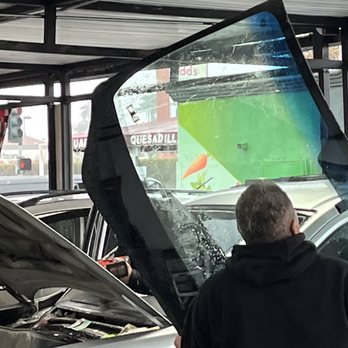 Mike's Auto Glass - Removed cracked front windshield - Auto Glass Services Near Me - Los Angeles, California Mike's Auto Glass - Removed cracked front windshield - Auto Glass Services Near Me - Los Angeles, California