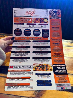 Menu photo 5 Bluffs Sevierville, TN