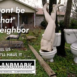 Landmark Junk Removal - Don't be "that" neighbor. Get your junk out of your yard and enjoy a clean space. Landmark Junk Removal in Fort Wayne.