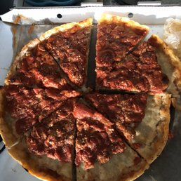 Sausage & Pepperoni Deep Dish (Toppings don't cover pizza. Sausage & Pepperoni Deep Dish (Toppings don't cover pizza.