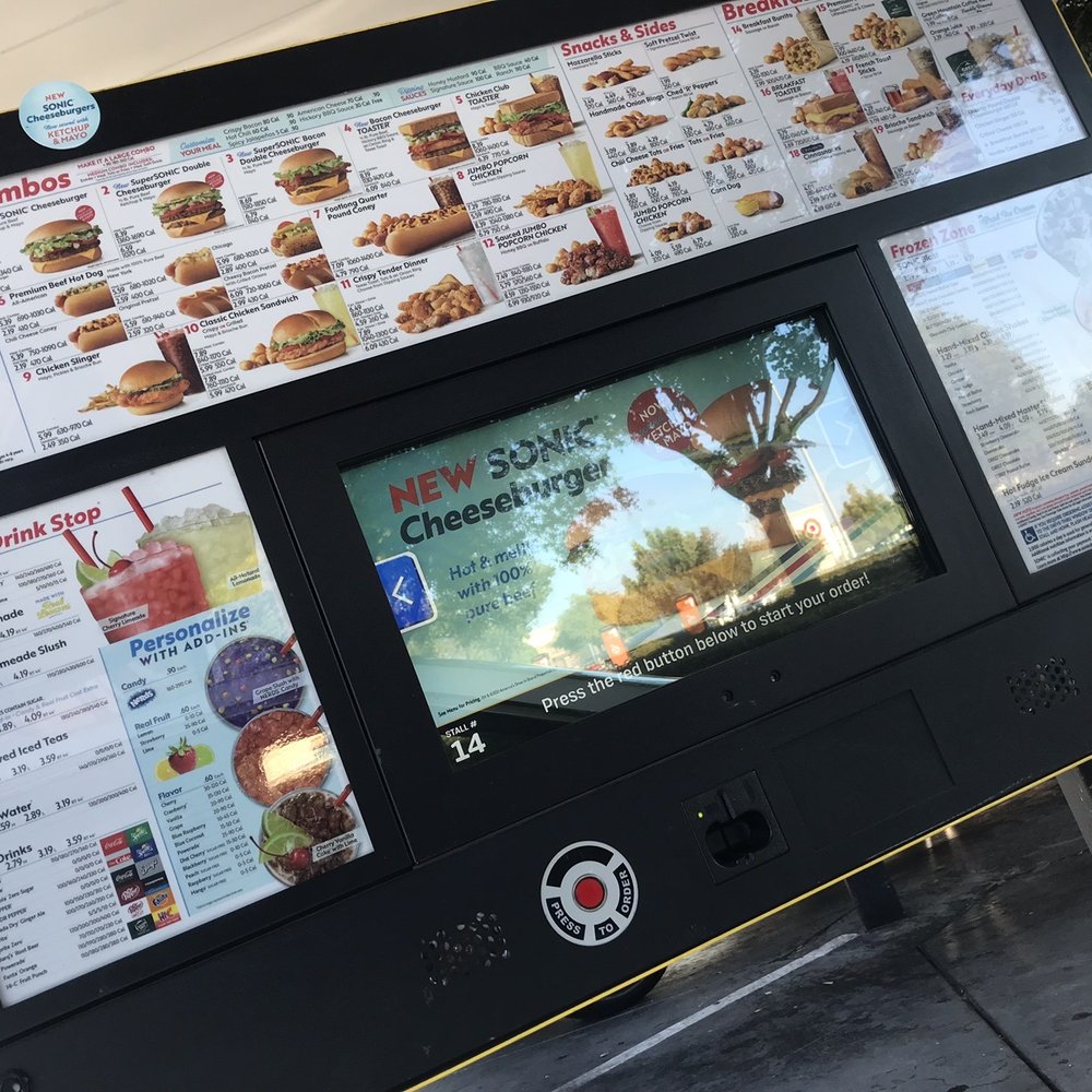 Sonic Drive-In - Main drive thru menu - Burgers Near Me - STOCKTON, California Sonic Drive-In - Main drive thru menu - Burgers Near Me - STOCKTON, California