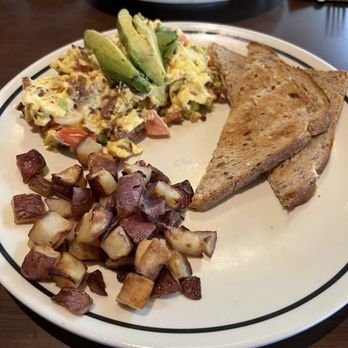 Corner Bakery Cafe - Anaheim Scrambler with potatoes - Soup Near Me - San Antonio, Texas