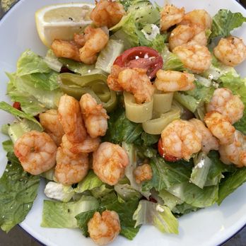 East River 9 - Greek salad with added shrimp - Golf Near Me - Houston, Texas East River 9 - Greek salad with added shrimp - Golf Near Me - Houston, Texas