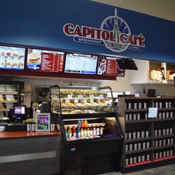 Gas N Wash - Capitol Café proudly serving Caribou Coffee and made to order breakfast sandwiches.