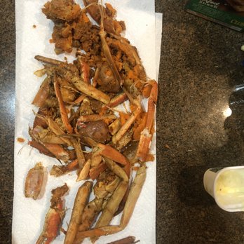 Angry Crab Shack - My two pounds of snow crab, looks like off customers plates? - Seafood Near Me - Mesa, Arizona