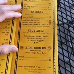 Hi-D-Ho Drive In - Menu