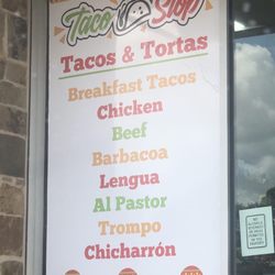 The sign by the window