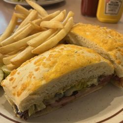 Village Kitchen Restaurant - Cubano special w/fries.