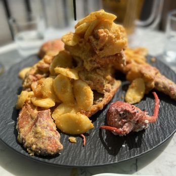 The Fish Man - Lobster with salty egg yolk sauce and rice cake - Seafood Near Me - Richmond, British Columbia The Fish Man - Lobster with salty egg yolk sauce and rice cake - Seafood Near Me - Richmond, British Columbia