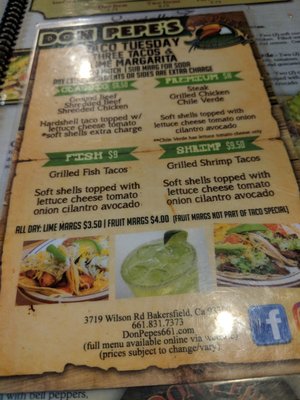 Menu photo 6 Don Pepe's Bakersfield, CA