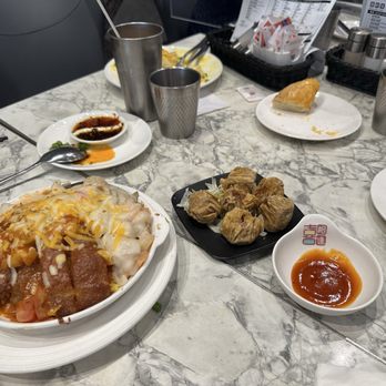 Happy Day Cafe - 1/2 Seafood + 1-2 pork chop with rice - Hong Kong Style Cafe Near Me - Richmond, British Columbia