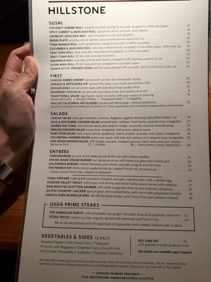 Menu photo 2 Hillstone Restaurant New York, NY