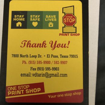 One Stop Print Shop - This is the BEST print shop anywhere! - Printing Services Near Me - El Paso, Texas