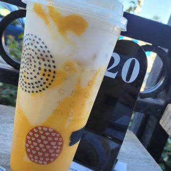 Motto Tea Cafe - Velvet Pumpkin Milk Tea w/ cheese foam add-on - Bubble Tea Near Me - San Gabriel, California Motto Tea Cafe - Velvet Pumpkin Milk Tea w/ cheese foam add-on - Bubble Tea Near Me - San Gabriel, California