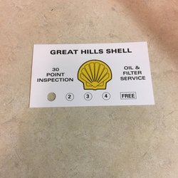 Great Hills Shell - Stamp card/loyalty program