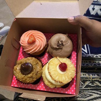 Smallcakes San Antonio - Strawberry, Choco-Holic Cupcake, German chocolate, and pineapple upside down! - Bakeries Near Me - San Antonio, Texas Smallcakes San Antonio - Strawberry, Choco-Holic Cupcake, German chocolate, and pineapple upside down! - Bakeries Near Me - San Antonio, Texas