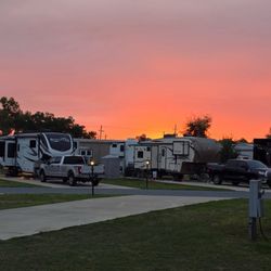 Southern Springs RV Resort - Sunset in the park.